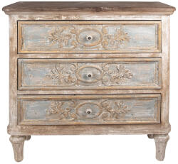 Clayre & Eef Comoda lemn bej gri antichizat 97x38x98 cm (5H0565) Comoda