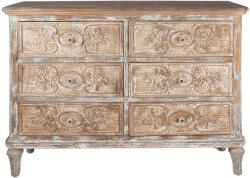 Clayre & Eef Comoda lemn maro bej vintage 141x40x105 cm (5H0710) Comoda