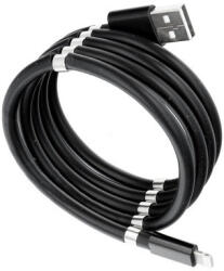 Flippy Cablu de incarcare rapida, Flippy, USB, compatibil Iphone, cu absorbtie magnetica, 1 m, negru (teo-124292)