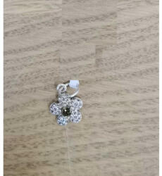 Flippy Pandantiv din Argint 925, Jolie Silver, pentru Dama, Model Floare Cu Pietre de Zirconiu Cubic, 1 x 1 cm, 0.9 g, Argintiu Verde inchis (teo-125537)