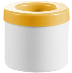 Flippy Tava de Gheata din Silicon cu Capac, Flippy, Forma de Gheata pentru Racirea Bauturilor, in Forma de Pahar, Silicon fara BPA, Cuburi de Gheata, 9x8.5x8 cm, Galben (teo-126309)