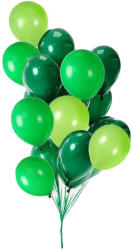 Flippy Set 10 Baloane din Latex, Flippy, Model Party, 30 cm, Verde Diferite Nuante, 2.8 g (teo-126858)