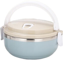 Flippy Caserola pentru alimente Flippy, lunch box, 700 ml, otel inoxidabil, maner, valva aerisire, inchidere etansa, 15 x 8.5 cm, albastru (teo-125118)