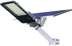 Flippy Lampa solara stradala Flippy, pentru curte sau strada, finisaj lucios, rezistent la apa, montare prin fixare, senzor lumina, baterie de litiu, IP65, lumina rece, putere 500W, autonomie 10 ore, 49.5 x 