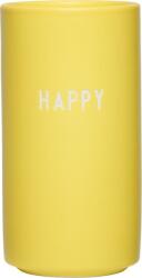 Design Letters Vază sau suport pentru lumânare Favourite Happy galbenă (10101005YELLOHAPPY)
