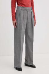 Tommy Hilfiger nadrág női, szürke, magas derekú széles, WW0WW42235 - szürke 40