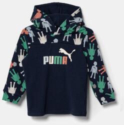 PUMA gyerek melegítőfelső pamutból X PLAYMOBIL sötétkék, mintás, kapucnis, 627389 - sötétkék 92
