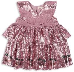 Konges Sløjd gyerek ruha STARLA SEQUIN DRESS rózsaszín, mini, harang alakú, KS101689 - rózsaszín 122-128
