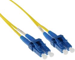 ACT 250323 Singlemode 9/125 OS2 short boot fiber patch cable duplex with LC connectors 10m Yellow, Hálózati kábelek