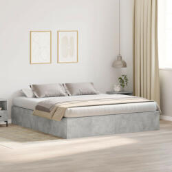vidaXL Tároló Ágykeret Betongray 200x200 cm (VD3335360)