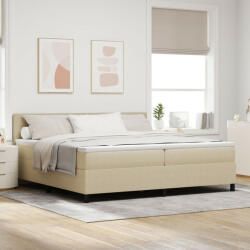 vidaXL Box Spring Ágy Matrachoz Világos Zöld Szürke 200x200 cm Kordbársony (VD3337530)