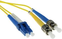 ACT 244283 LSZH Singlemode 9/125 OS2 fiber cable duplex with LC and ST connectors 2m Yellow, Hálózati kábelek