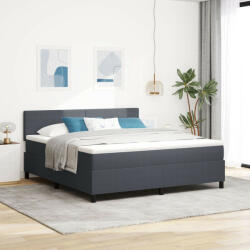 vidaXL Box Spring Ágy Matracról Sötétszürke Szuper King Kordbársony Anyag (VD3337524)
