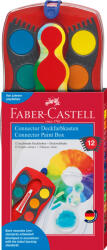 Faber-Castell Acuarele Connector Faber-Castell FC125030, 12 culori, Exterior rosu (FC125030)
