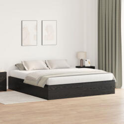 vidaXL Tároló Ágykeret Fekete tölgy 180x200 cm (VD3335398)