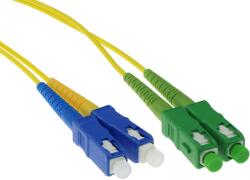 ACT 243960 LSZH Singlemode 9/125 OS2 fiber cable duplex with SC/APC and SC/PC connectors 10m Yellow, Hálózati kábelek
