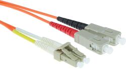 ACT 244154 LSZH Multimode 62.5/125 OM1 fiber cable duplex with LC and SC connectors 2m Orange, Hálózati kábelek
