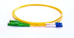 ACT 243376 LSZH Singlemode 9/125 OS2 fiber cable duplex with E2000/APC and LC/UPC connectors 0, 5m Yellow, Hálózati kábelek (RL3200)