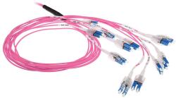 ACT 244776 Multimode 50/125 OM4 Preterm fiber cable 24F LC Polarity Twist 3m Pink, Hálózati kábelek