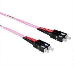 ACT 244483 LSZH Multimode 50/125 OM4 fiber cable duplex with SC connectors 7m Pink, Hálózati kábelek (RL3707)