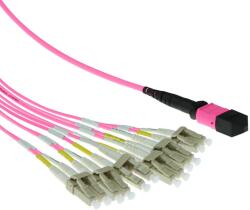 ACT 244450 Multimode 50/125 OM4 fanout cable 1 X MTP female - 6 X LC duplex 12 fibers 5m Pink, Hálózati kábelek (RL7855)