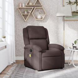 vidaXL sötétbarna szövet dönthető masszázsfotel (VD371768)