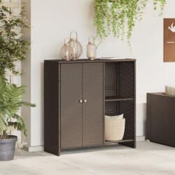 vidaXL Tárolószekrény Barna 100x36x102 cm Rattan (VD4103822)