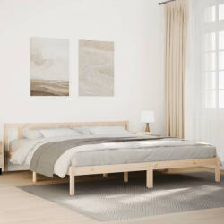 vidaXL tömör fenyőfa extra hosszú ágykeret matrac nélkül 200 x 210 cm (VD852440)