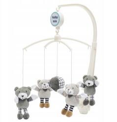 Baby Mix Körhinta A Kiságy Felett Kis Mackók Szürke, Baby MIX (53096)