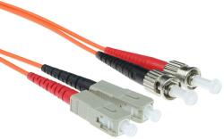 ACT 244279 LSZH Multimode 62.5/125 OM1 fiber cable duplex with ST and SC connectors 2m Orange, Hálózati kábelek
