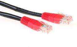 ASSMANN 225543 CAT5E U-UTP Patch Cable 20m Black/Red, Hálózati kábelek (IB6120)