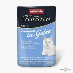 Animonda Vom Feinsten Adult (Raffinesse in Jelly) alutasakos csirke+tőkehal- Felnőtt macskák részére 85gr