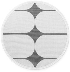 NORTHRUGS Covor pentru exterior și interior alb-negru rotund ø 160 cm Duet Bowen - NORTHRUGS