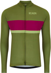 Keada Sports Női hosszúujjú kerékpáros mez - Onwards Two L vörös|zöld