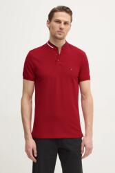 Tommy Hilfiger poló piros, férfi, sima - piros S