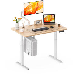 StableDesk Birou reglabil electric StableDesk Plus 2 (Model 2025), 2 motoare, Ridica 100 kg, Controler cu Butoane, Aplicatie Smart pentru Telefon, Ergonomic, 3 F (SD-113-AL-R-ST-120x75)