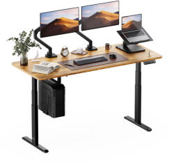 StableDesk Birou reglabil electric StableDesk Plus 2 (Model 2025), 2 motoare, Ridica 100 kg, Controler cu Butoane, Aplicatie Smart pentru Telefon, Ergonomic, 3 F (SD-113-NE-D-LR-180x75)