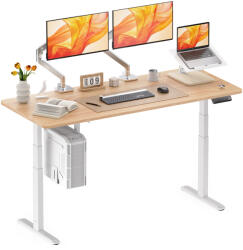 StableDesk Birou reglabil electric StableDesk Plus 2 (Model 2025), 2 motoare, Ridica 100 kg, Controler cu Butoane, Aplicatie Smart pentru Telefon, Ergonomic, 3 F (SD-113-AL-D-ST-180x75)