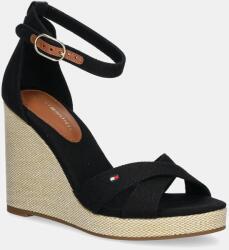 Tommy Hilfiger szandál FLAG HIGH WEDGE ESPAD CRISSCROSS fekete, FW0FW08661 - fekete Női 40