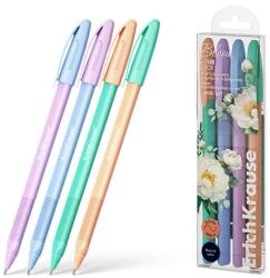 ErichKrause U-108 Stick Bloom Pastell - 4 darabos kupakos golyóstoll szett (kék tintával) (FR-61272)