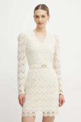 TWINSET pamut ruha bézs, mini, harang alakú, 251TP2402 - bézs 38