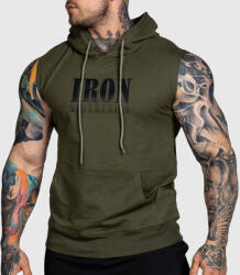 Iron Aesthetics Kapucnis atléta Iron Aesthetics Cut Off, zöld: 2XL Zöld