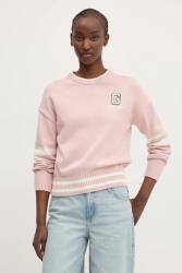 Guess Jeans pamut pulóver könnyű, női, rózsaszín, W5GR01 Z3HM1 - rózsaszín L