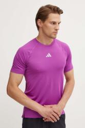 adidas Performance edzős póló Gym+ lila, sima, IW8372 - lila L