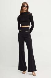 Twinset nadrág női, fekete, magas derekú trapéz, 242TP2083 - fekete 40