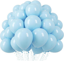 Flippy Set 10 Baloane din Latex, Flippy, Model Party, 13 cm, 1 g, Bleu (teo-130918)