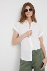 Ralph Lauren len ing női, galléros, fehér, regular - fehér L - answear - 42 990 Ft