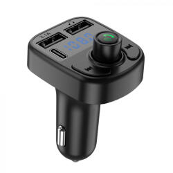 Flippy Incarcator Auto cu MP3 Player, Flippy, Bluetooth 5.0, 5V, 2 x USB, Type C, Negru (teo-130717)
