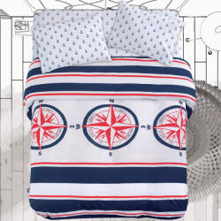 Makis Tselios Home Set Cearșafuri King Size cu Elastic 180x205+40cm. Compass 90082 Albastru 4buc (90082)