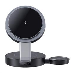 USAMS Încărcător de birou USAMS 3in1 (15W, wireless, încărcător rapid, încărcător Airpods, Apple Watch) NEGRU CD234WXC01 (CD234WXC01)